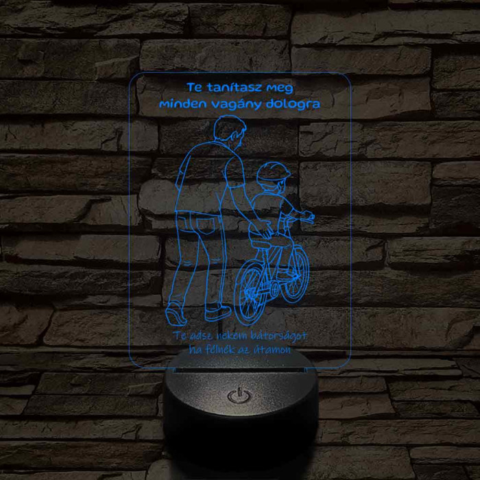 Apa bringa kisfiús 7 színű 3D led lámpa