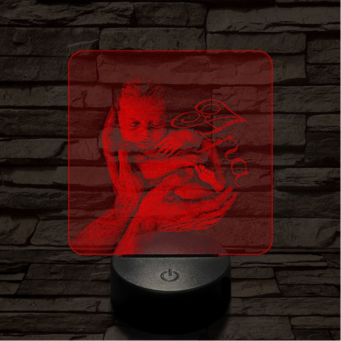 Apa tenyerében 7 színű 3D led lámpa