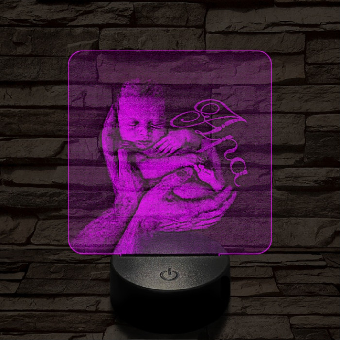 Apa tenyerében 7 színű 3D led lámpa