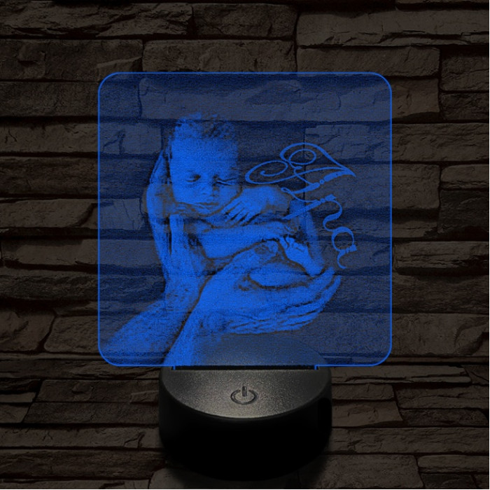 Apa tenyerében 7 színű 3D led lámpa