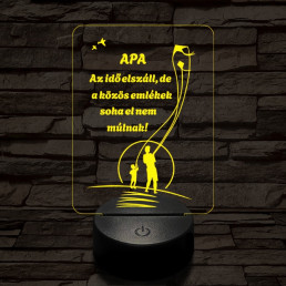 Apás emlékek 7 színű 3D led lámpa