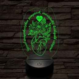 Apai szív kertje 7 színű 3D led lámpa