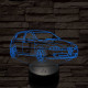 Alfa Romeo 147 autó 7 színű 3D led lámpa