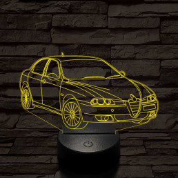 Alfa Romeo 156 autó 7 színű 3D led lámpa