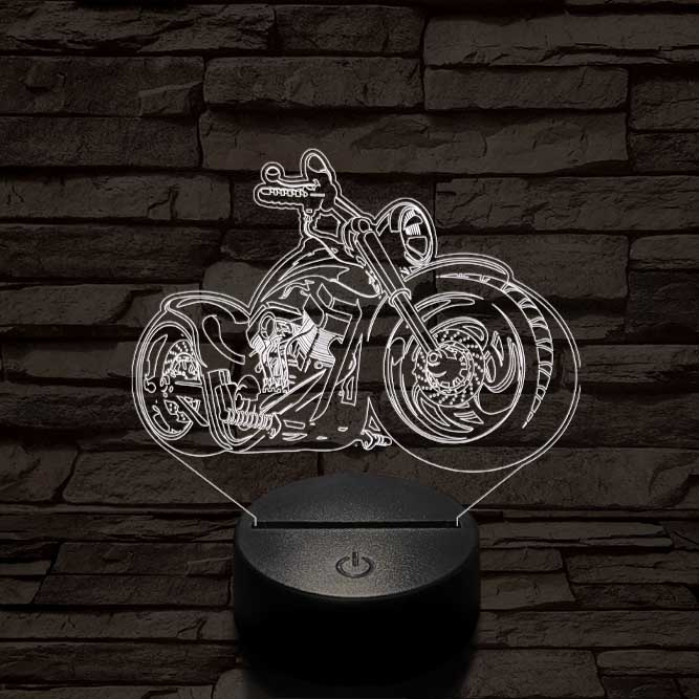 Chopper motor 3D led lámpa