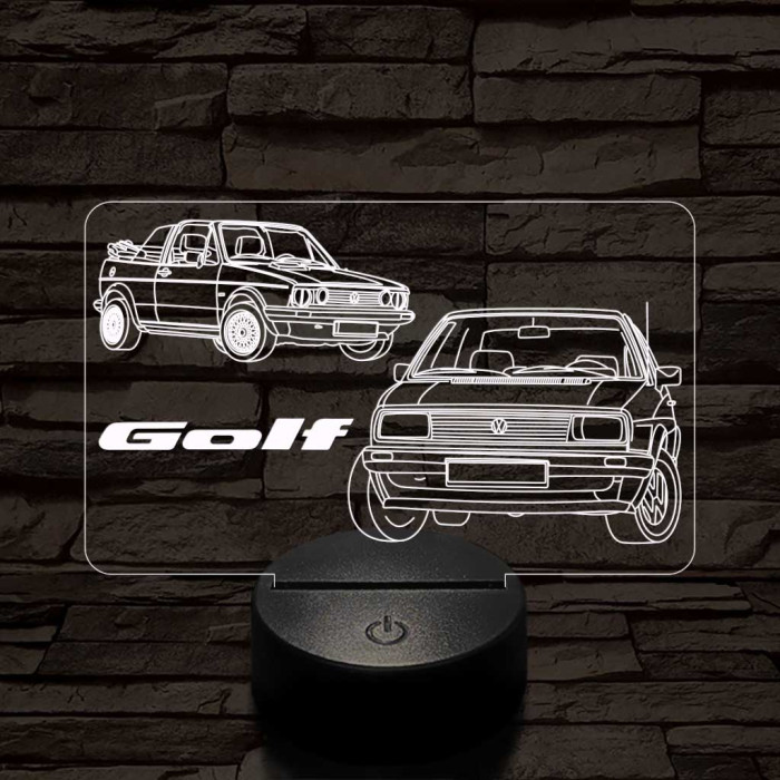Volkswagen Golf 7 színű 3D led lámpa