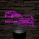 Volkswagen Golf 7 színű 3D led lámpa