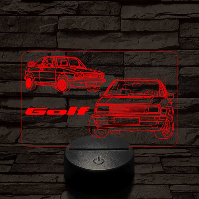 Volkswagen Golf 7 színű 3D led lámpa