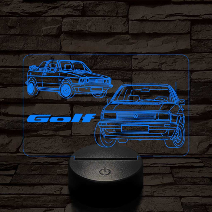 Volkswagen Golf 7 színű 3D led lámpa