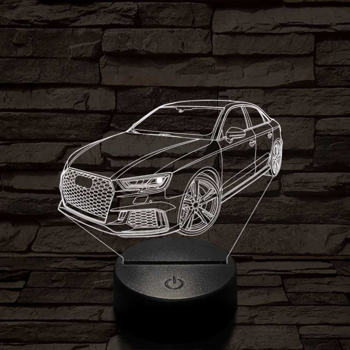 Audi RS3 Sedan 2018 7 színű 3D led lámpa