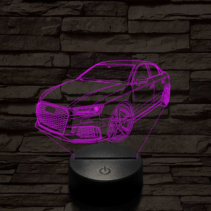 Audi RS3 Sedan 2018 7 színű 3D led lámpa