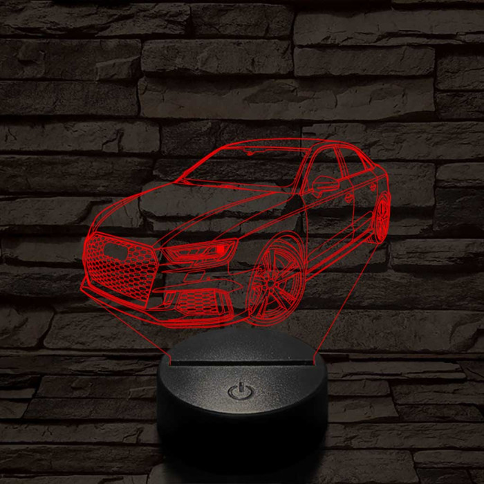 Audi RS3 Sedan 2018 7 színű 3D led lámpa