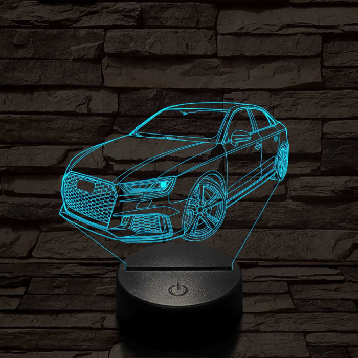 Audi RS3 Sedan 2018 7 színű 3D led lámpa