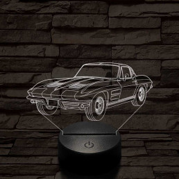 Chevrolet Corvette C2 7 színű 3D led lámpa