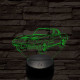 Chevrolet Corvette C2 7 színű 3D led lámpa