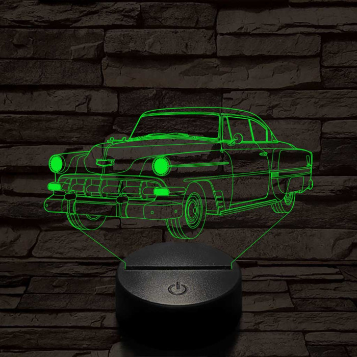 Chevrolet-Bel-Air-Coupe 7 színű 3D led lámpa