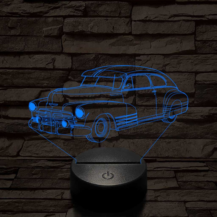 Chevrolet-Fleetline-Aerosedan 7 színű 3D led lámpa