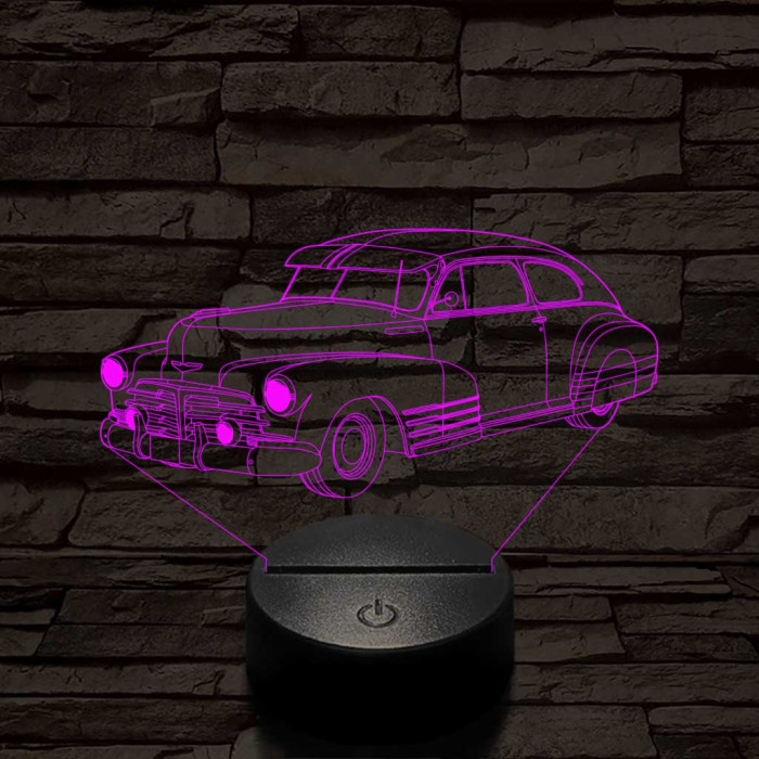 Chevrolet-Fleetline-Aerosedan 7 színű 3D led lámpa