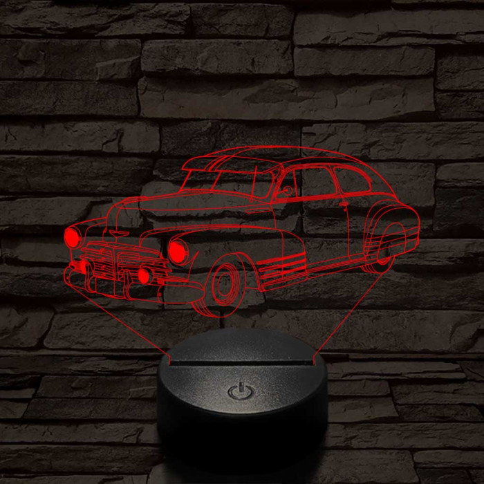 Chevrolet-Fleetline-Aerosedan 7 színű 3D led lámpa