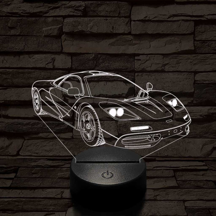 Mclaren f1 1994-oldalrol színű 3D led lámpa