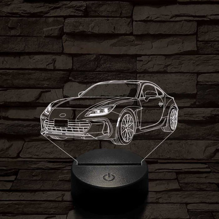 Subaru BRZ 7 színű 3D led lámpa