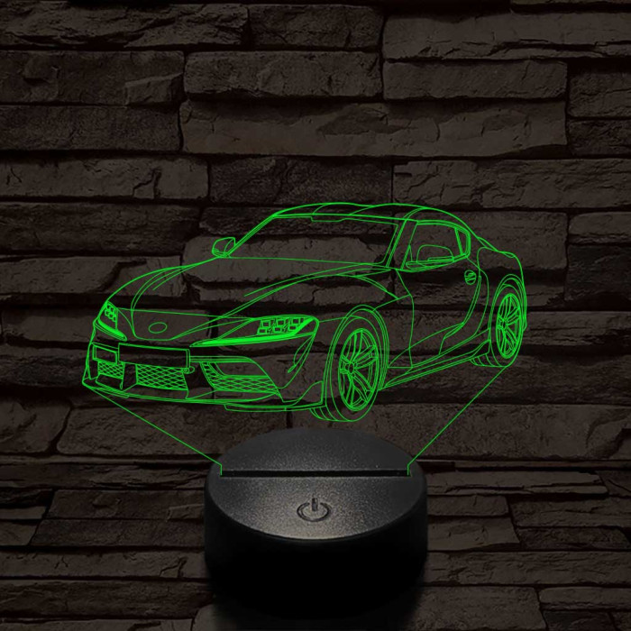 Toyota Supra 7 színű 3D led lámpa