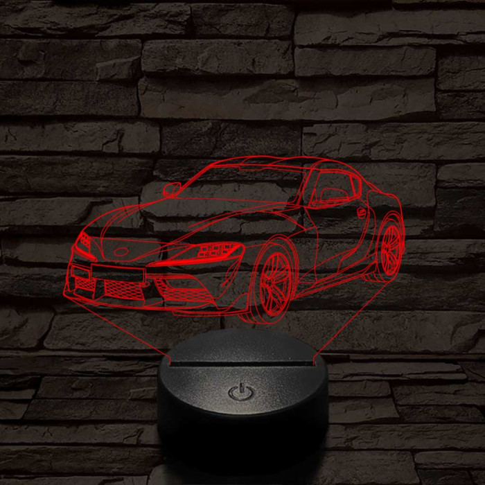 Toyota Supra 7 színű 3D led lámpa