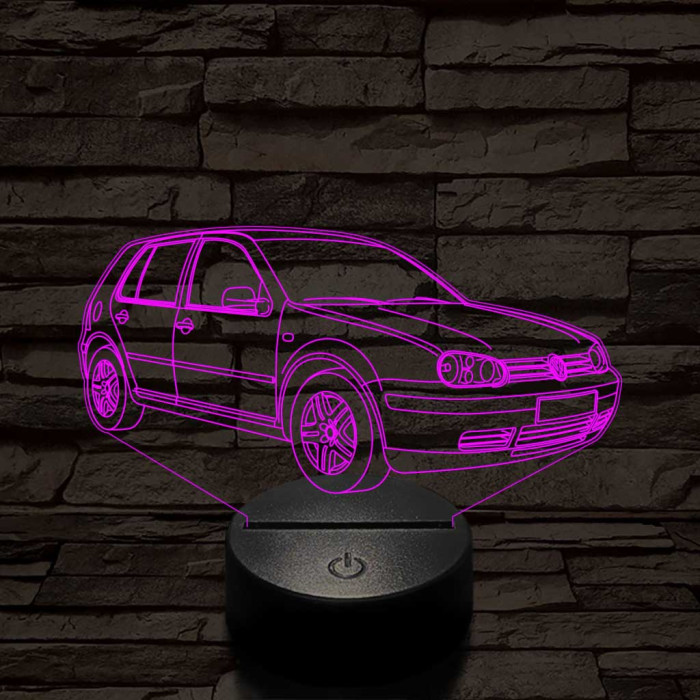 Volkswagen Golf  7 színű 3D led lámpa