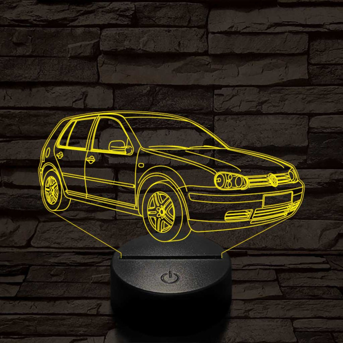 Volkswagen Golf  7 színű 3D led lámpa
