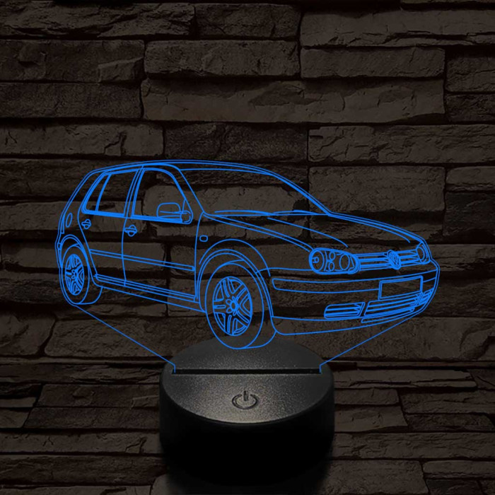 Volkswagen Golf  7 színű 3D led lámpa