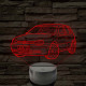 Volkswagen Golf  7 színű 3D led lámpa