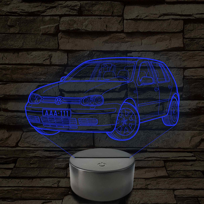 Volkswagen Golf  7 színű 3D led lámpa