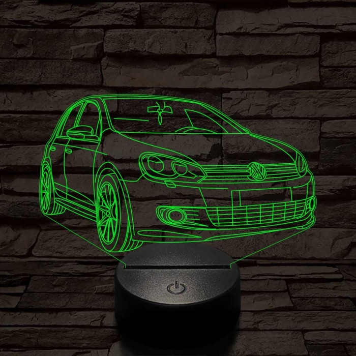 Volkswagen Golf Mk6 7 színű 3D led lámpa