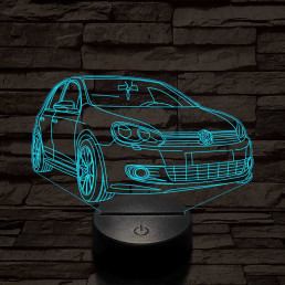 Volkswagen Golf Mk6 7 színű 3D led lámpa
