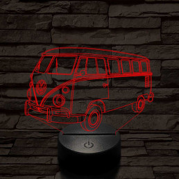 Volkswagen Kombi 7 színű 3D led lámpa