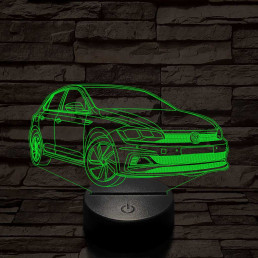 Volkswagen Polo GTI 7 színű 3D led lámpa