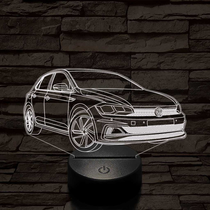Volkswagen Polo GTI 7 színű 3D led lámpa