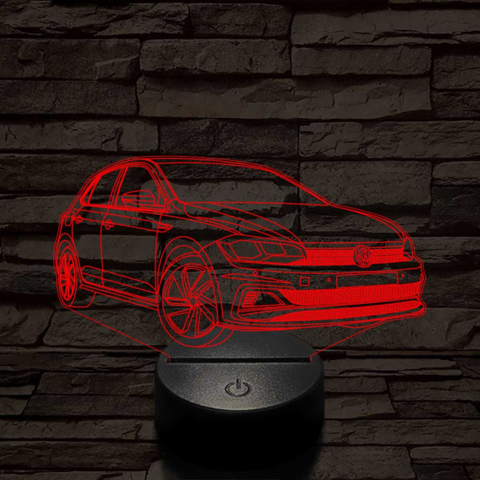 Volkswagen Polo GTI 7 színű 3D led lámpa