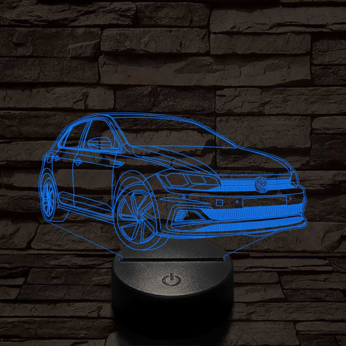 Volkswagen Polo GTI 7 színű 3D led lámpa
