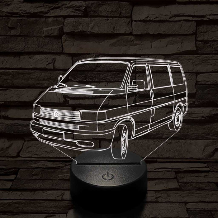 Volkswagen T4 kisbusz 7 színű 3D led lámpa