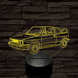VW Golf 2 cabrio 7 színű 3D led lámpa