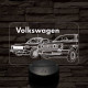 Volkswagen pár 7 színű 3D led lámpa