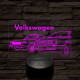 Volkswagen pár 7 színű 3D led lámpa