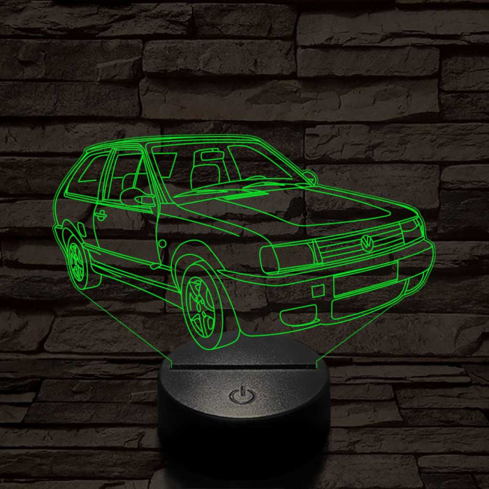 Volkswagen polo 7 színű 3D led lámpa