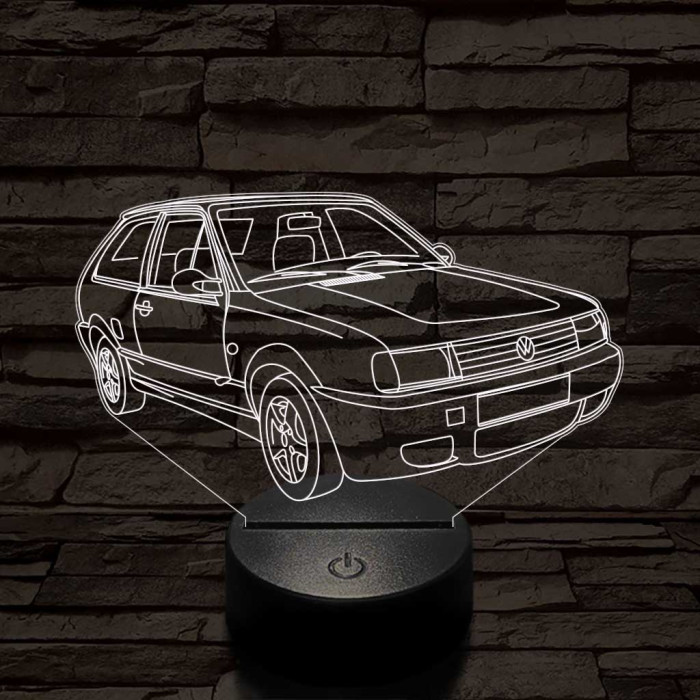 Volkswagen polo 7 színű 3D led lámpa