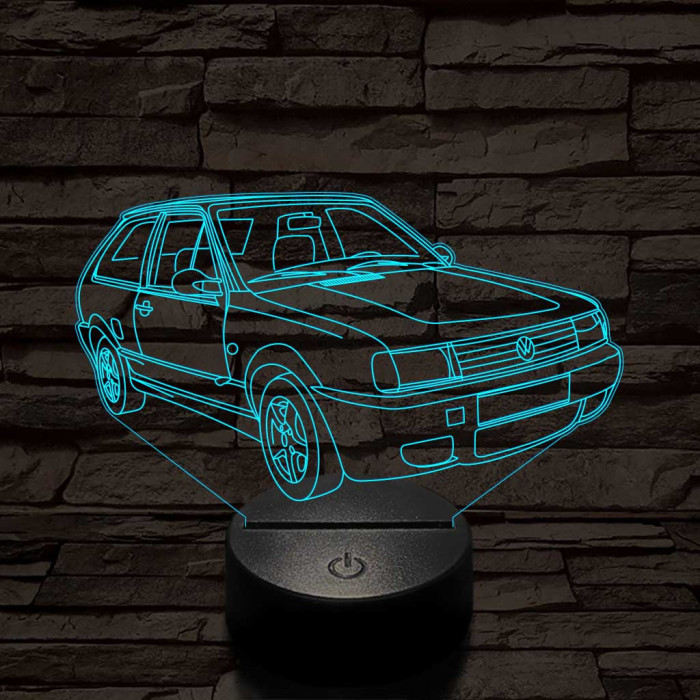 Volkswagen polo 7 színű 3D led lámpa