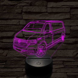 Volkswagen T6 kisbusz 7 színű 3D led lámpa