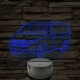Volkswagen T6 kisbusz 7 színű 3D led lámpa