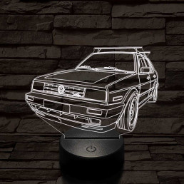Volkswagen Turbo-dízel 7 színű 3D led lámpa