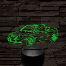 Volkswagen Golf 3 cabrio 7 színű 3D led lámpa